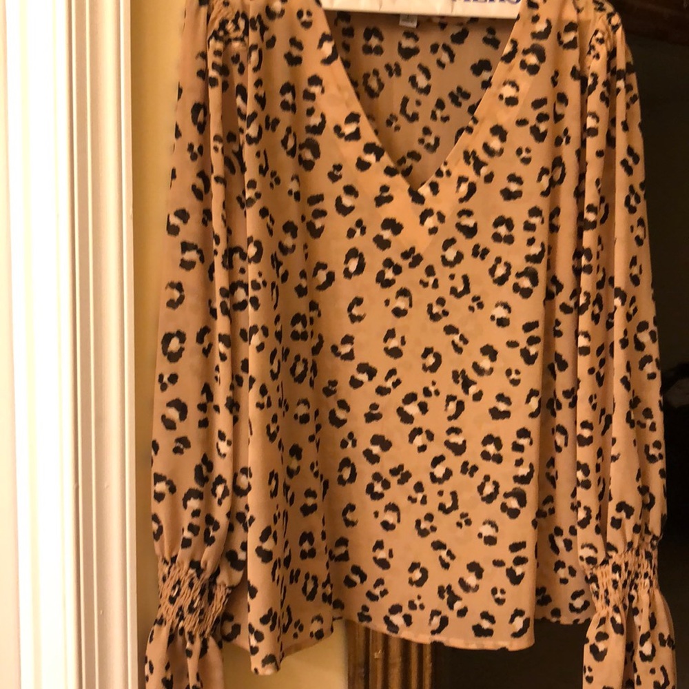 Cougar print blouse